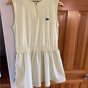 Lacoste Cream and Blue Sleeveless Dress